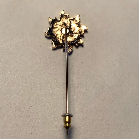 Vintage Stickpin With Black Rhinestones - Picture 2 of 4